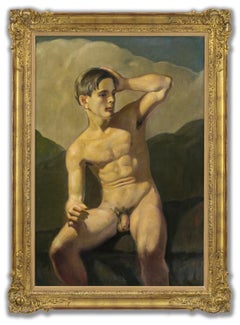 Male Nude in Landscape