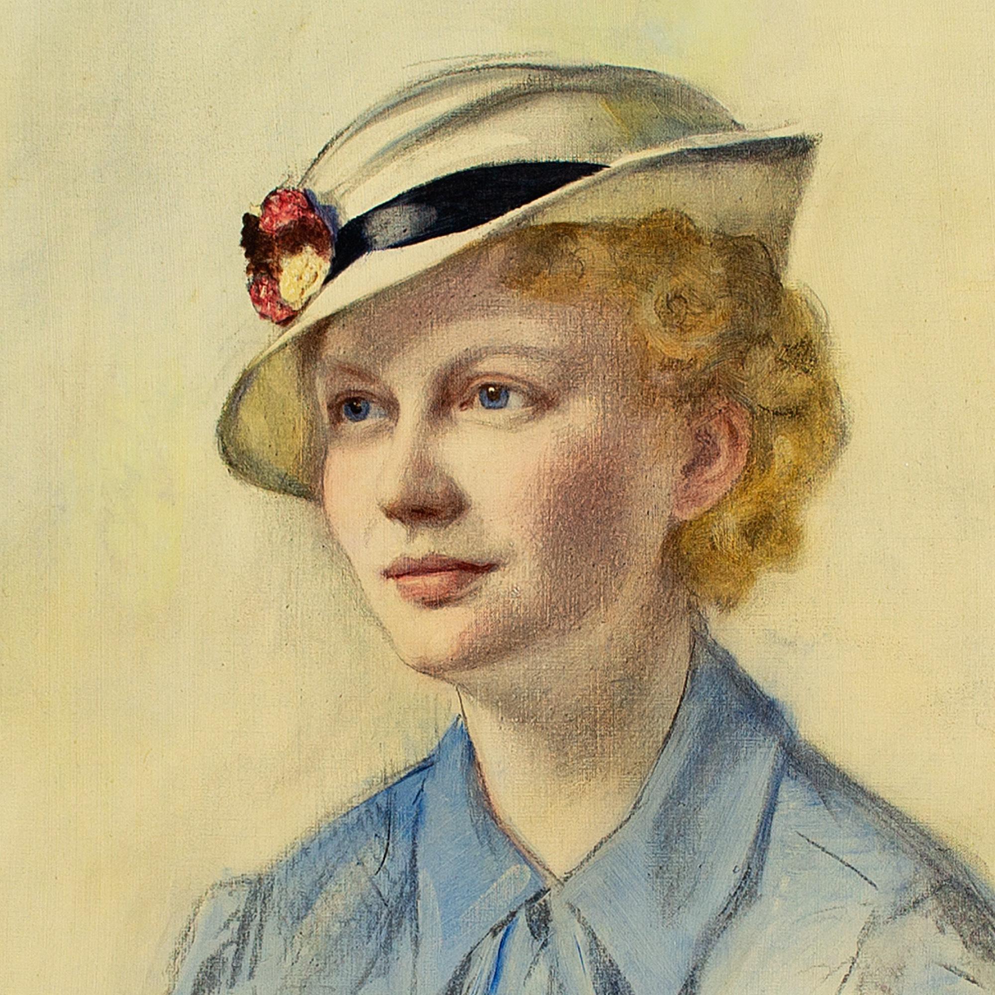 Bror Kronstrand, Portrait Of Brita Söderberg, Oil Painting For Sale 1