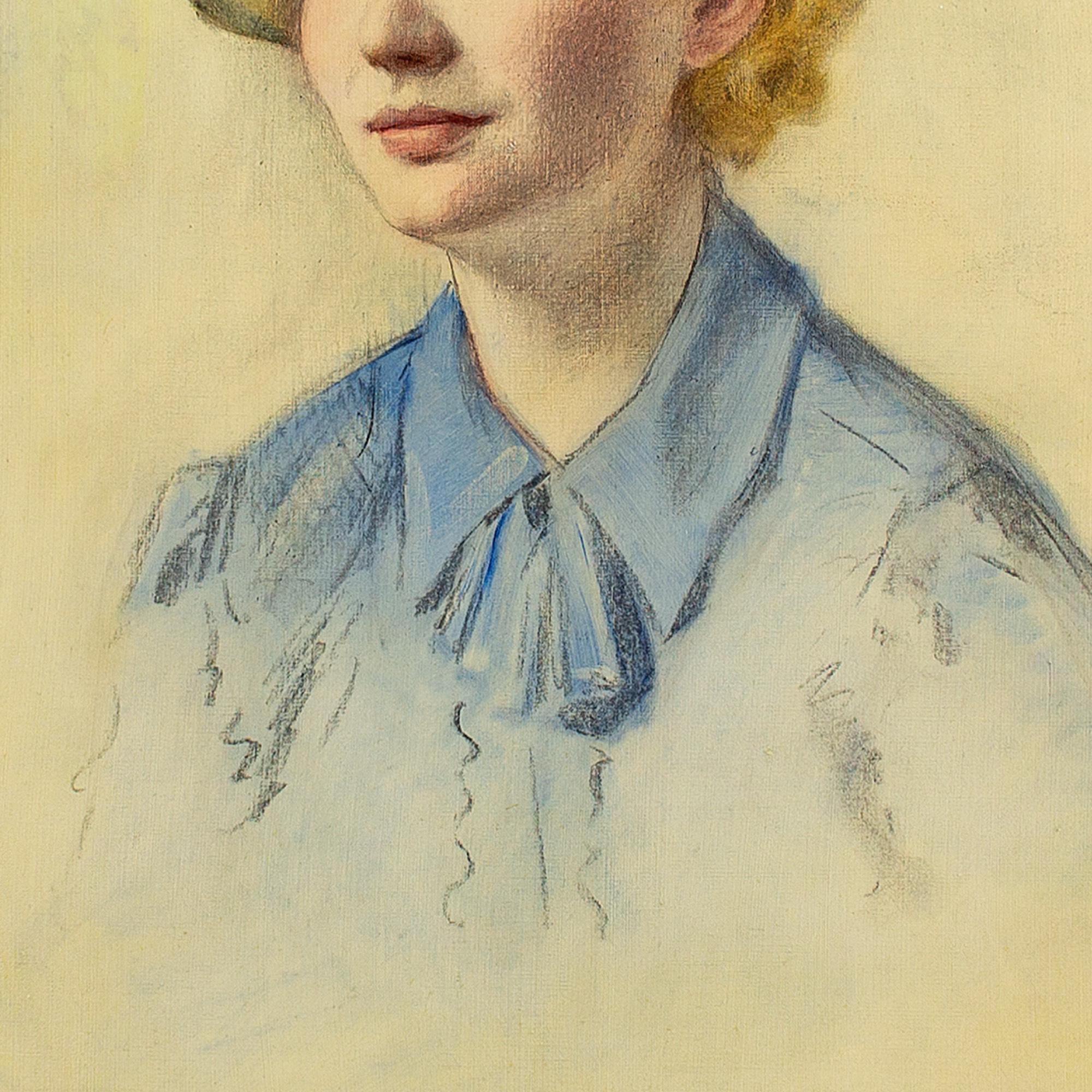 Bror Kronstrand, Portrait Of Brita Söderberg, Oil Painting For Sale 2