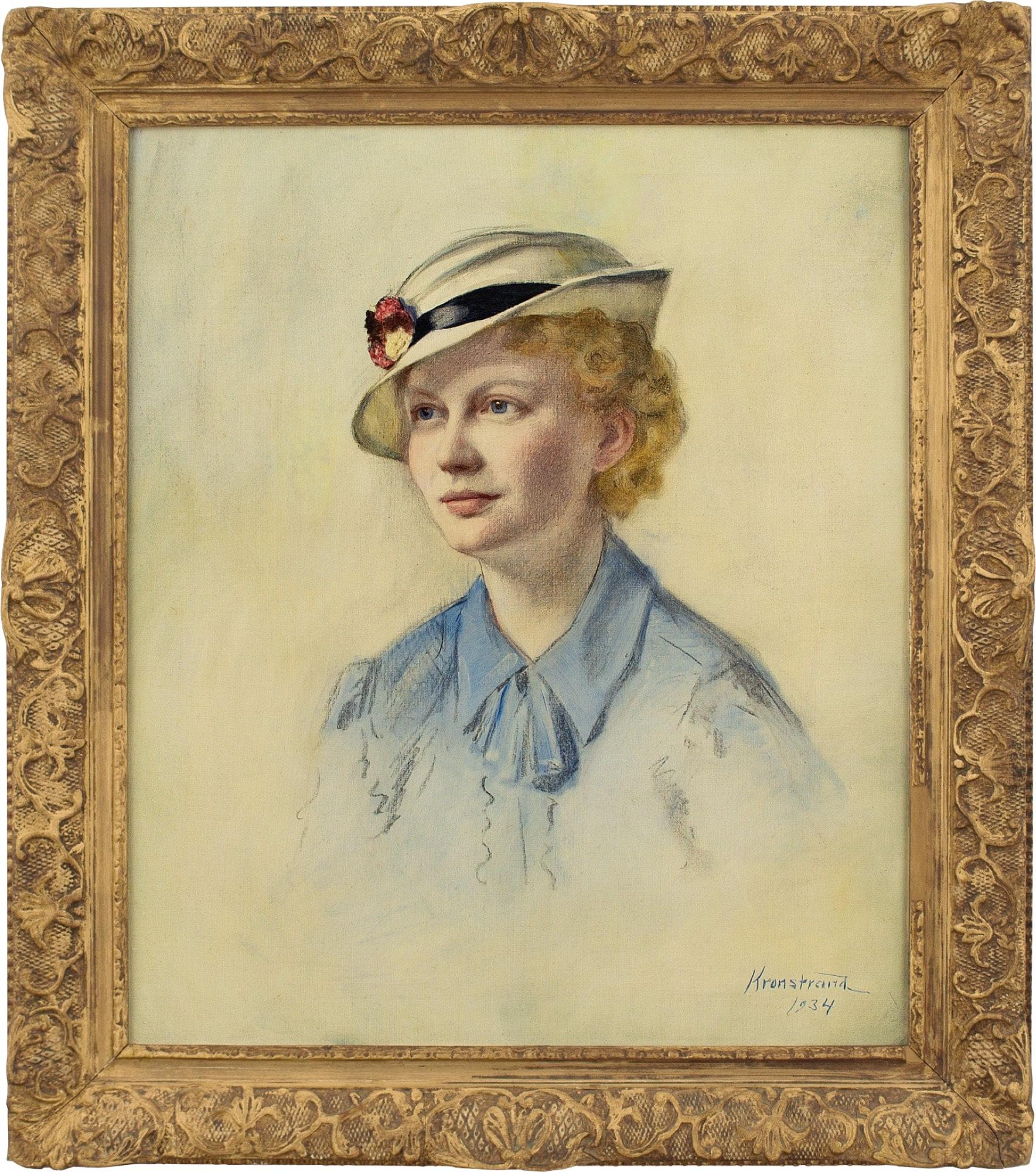 Bror Kronstrand, Portrait de Brita Söderberg, peinture à l'huile