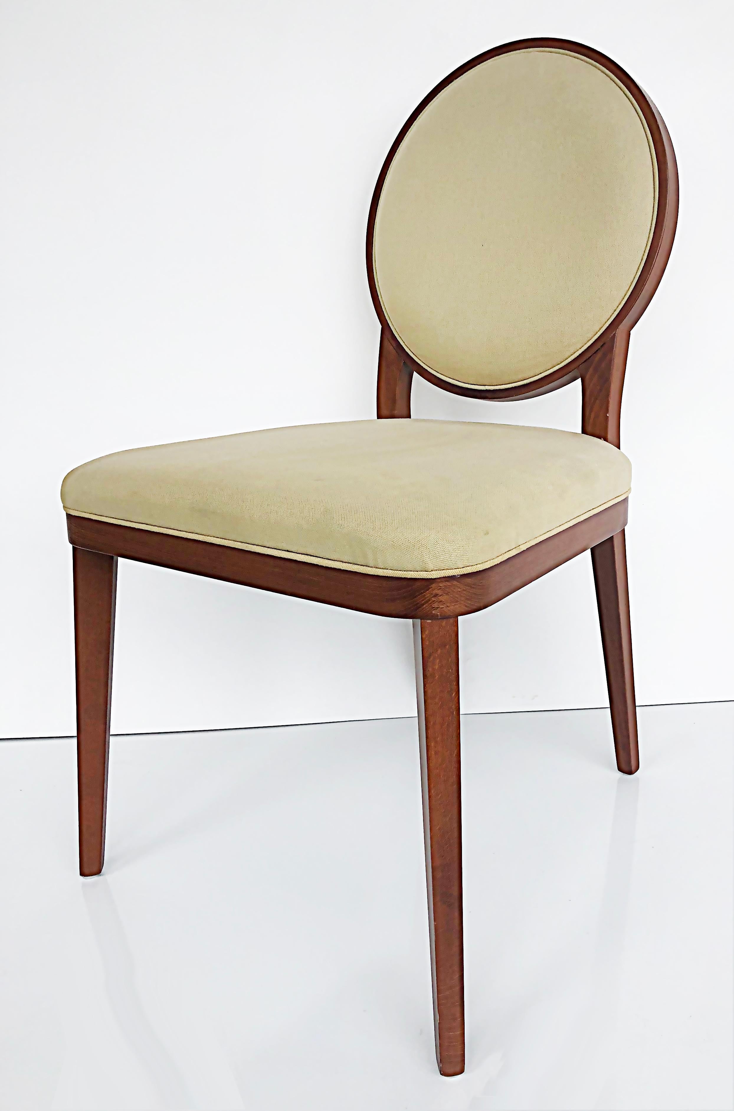 20th Century Bross Studio Riforma Italy Art Deco Style Beech Wood Chairs, Set of 6