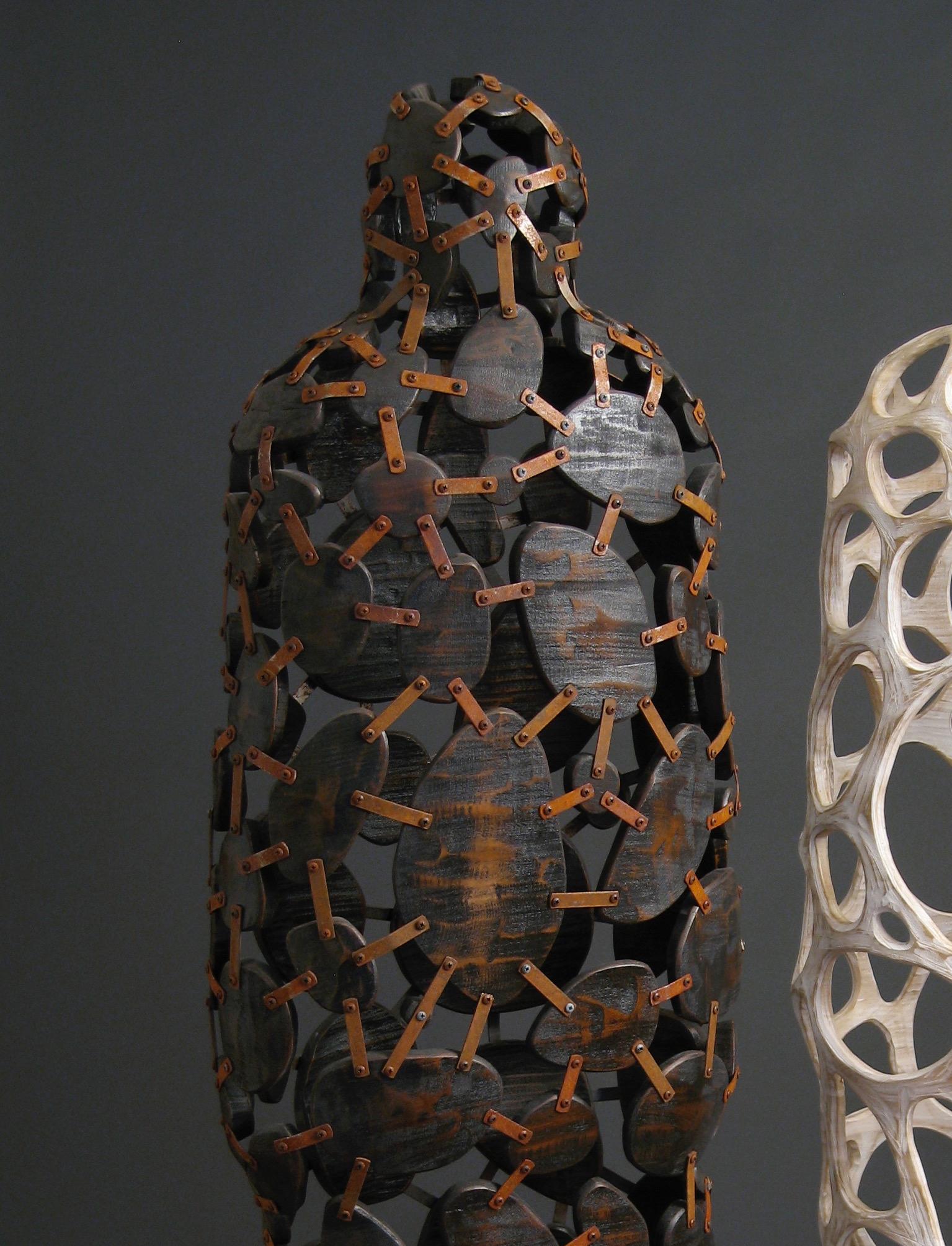 Michael Bauermeister
Brother, Brother, 2020
Poplar, steel, tinted lacquer
65