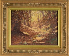 Vintage "Golden Autumn", 1930s Forest Landscape