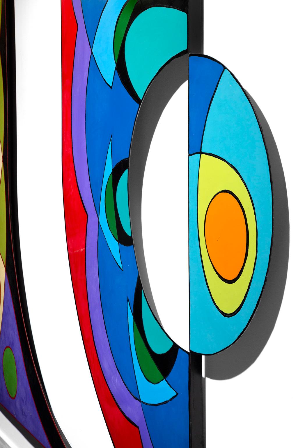 Brother Mel Meyer- Colorful Abstract, Wall Mount Steel Diptych For Sale 3