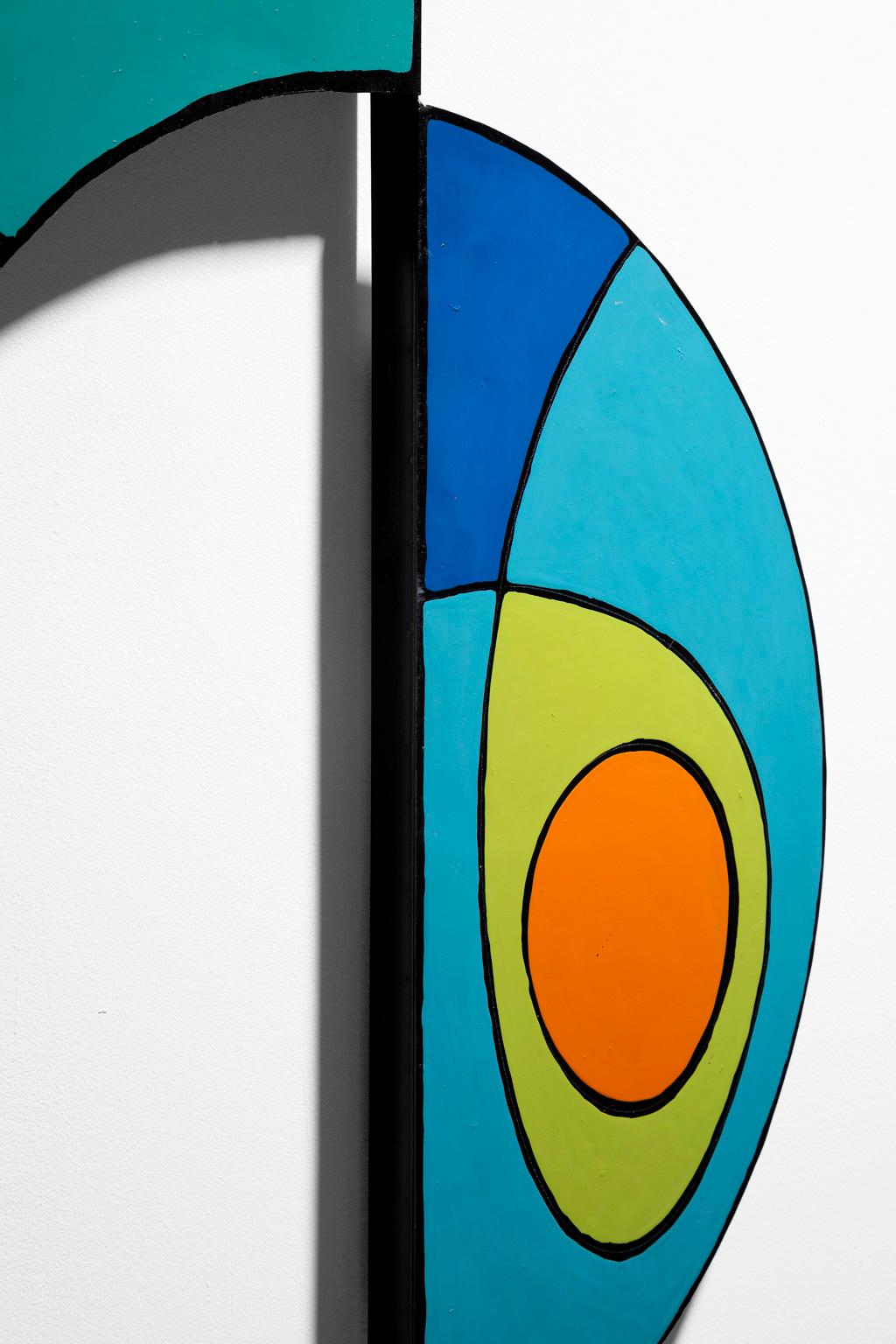 Brother Mel Meyer- Colorful Abstract, Wall Mount Steel Diptych For Sale 4