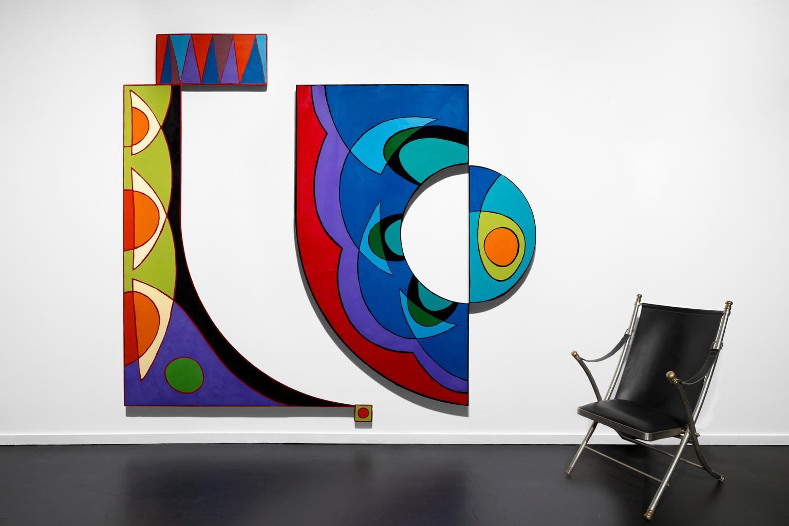 Brother Mel Meyer- Colorful Abstract, Wall Mount Steel Diptych