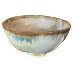 Brother Thomas Bezanson, ciotola d'arte smaltata firmata dallo Studio Pottery dei monaci benedettini