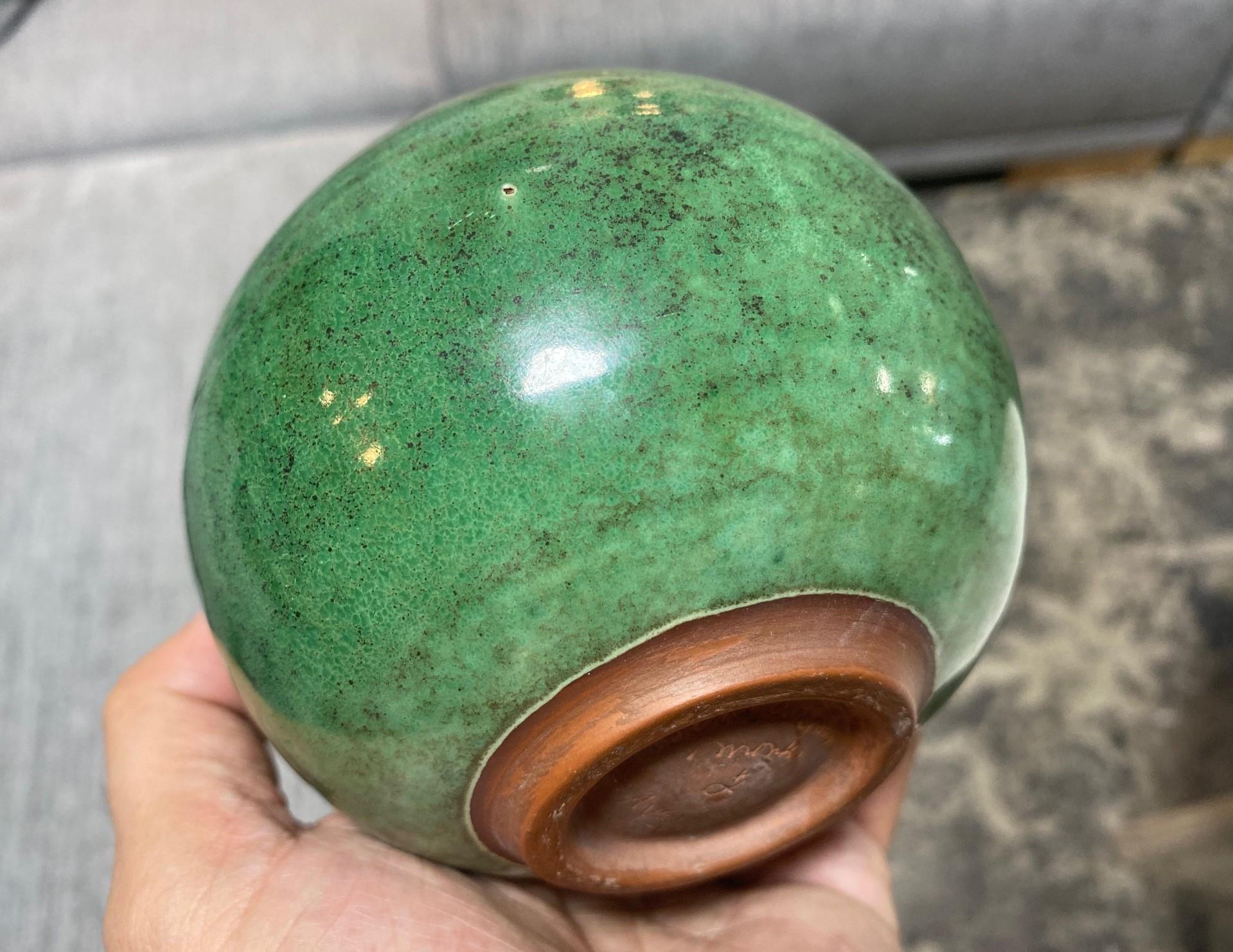 Brother Thomas Bezanson Signed Benedictine Monk Studio Pottery Glazed Art Vase For Sale 5