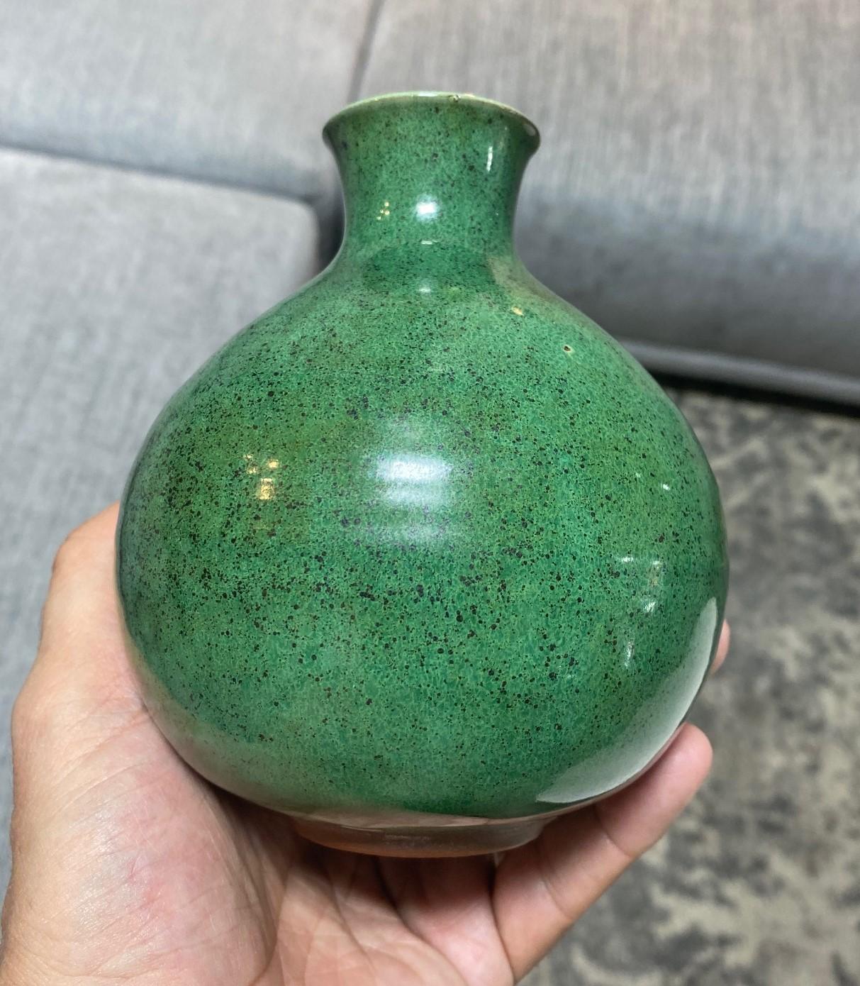 Ceramic Brother Thomas Bezanson Signed Benedictine Monk Studio Pottery Glazed Art Vase For Sale