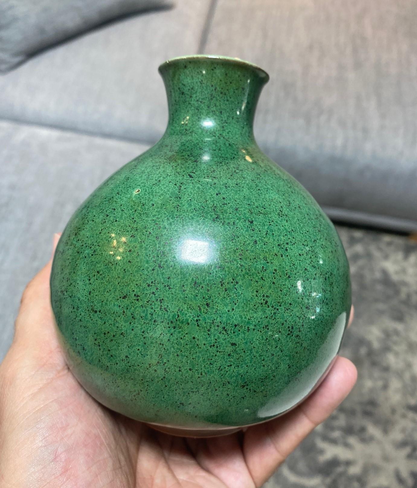 Brother Thomas Bezanson Signed Benedictine Monk Studio Pottery Glazed Art Vase For Sale 1