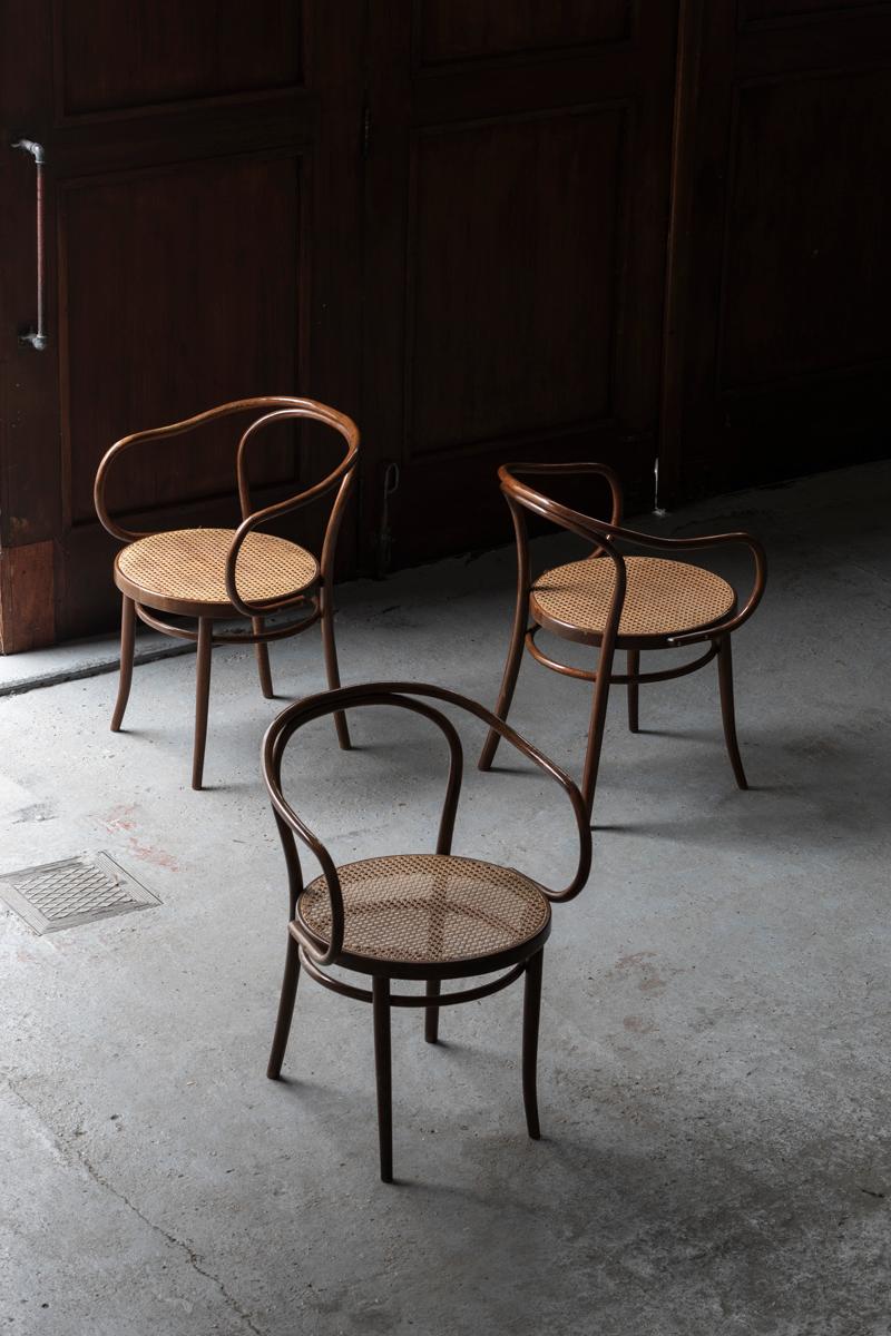 Brothers Thonet Set of 8 Armchairs for Ligna Drevounia, Czechoslovakia, 1960s In Good Condition For Sale In Antwerpen, BE
