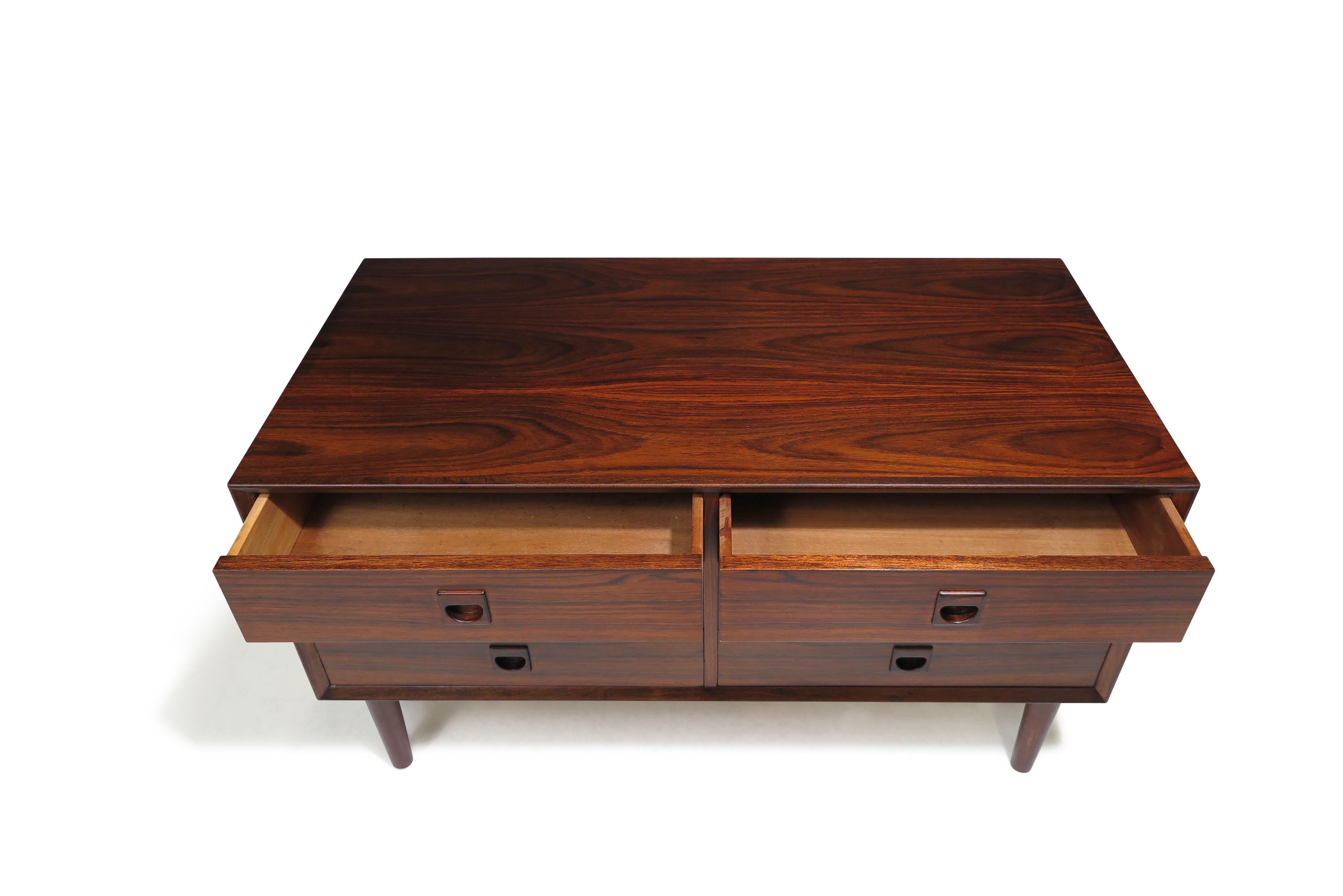 Scandinavian Modern Brouer Mobelfabrik Rosewood Six Drawer Dresser Cabinet For Sale