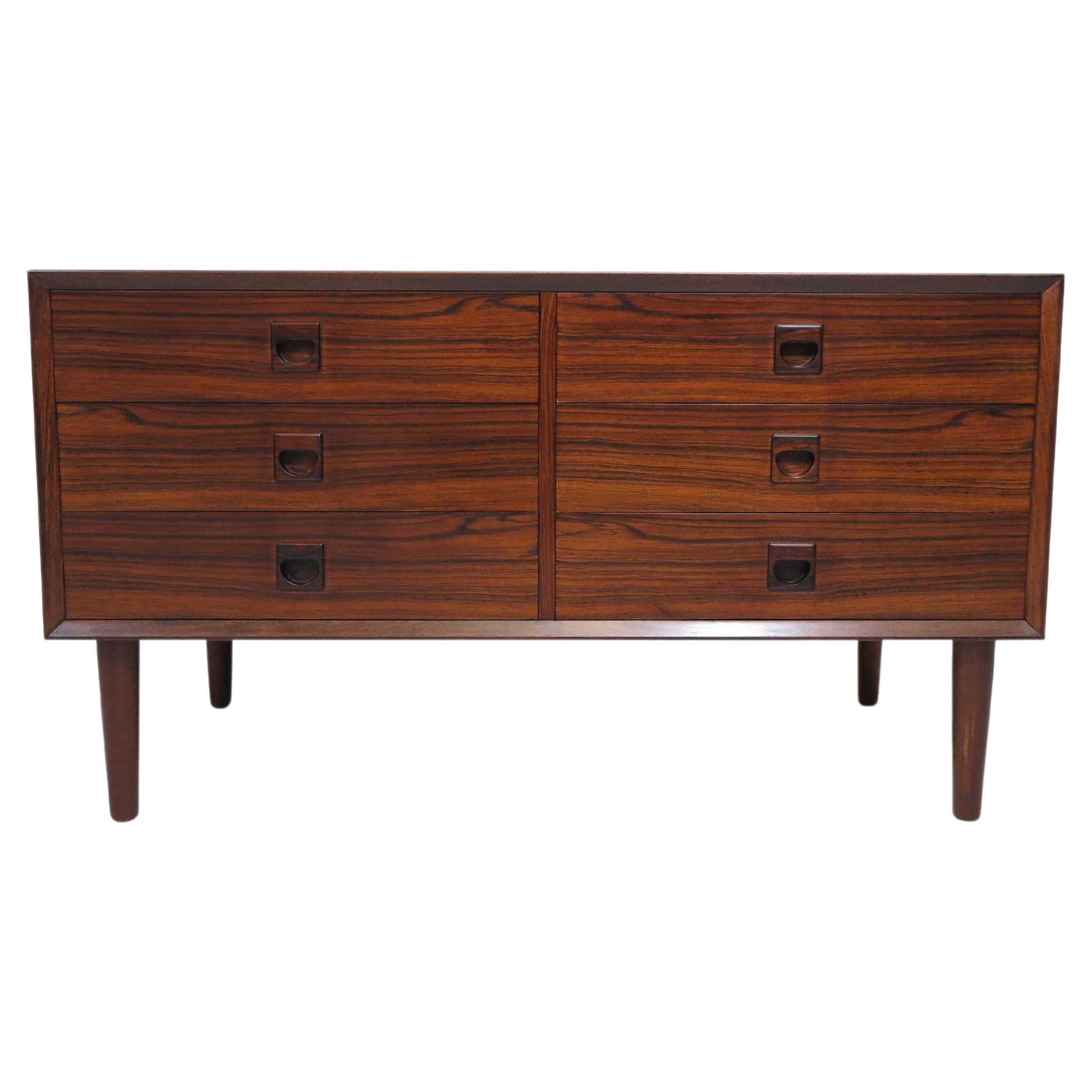 Brouer Mobelfabrik Rosewood Six Drawer Dresser Cabinet For Sale