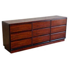 Brouer Rosewood Dresser 9 Drawer Storage Mid-Century Modern Denmark 1970s