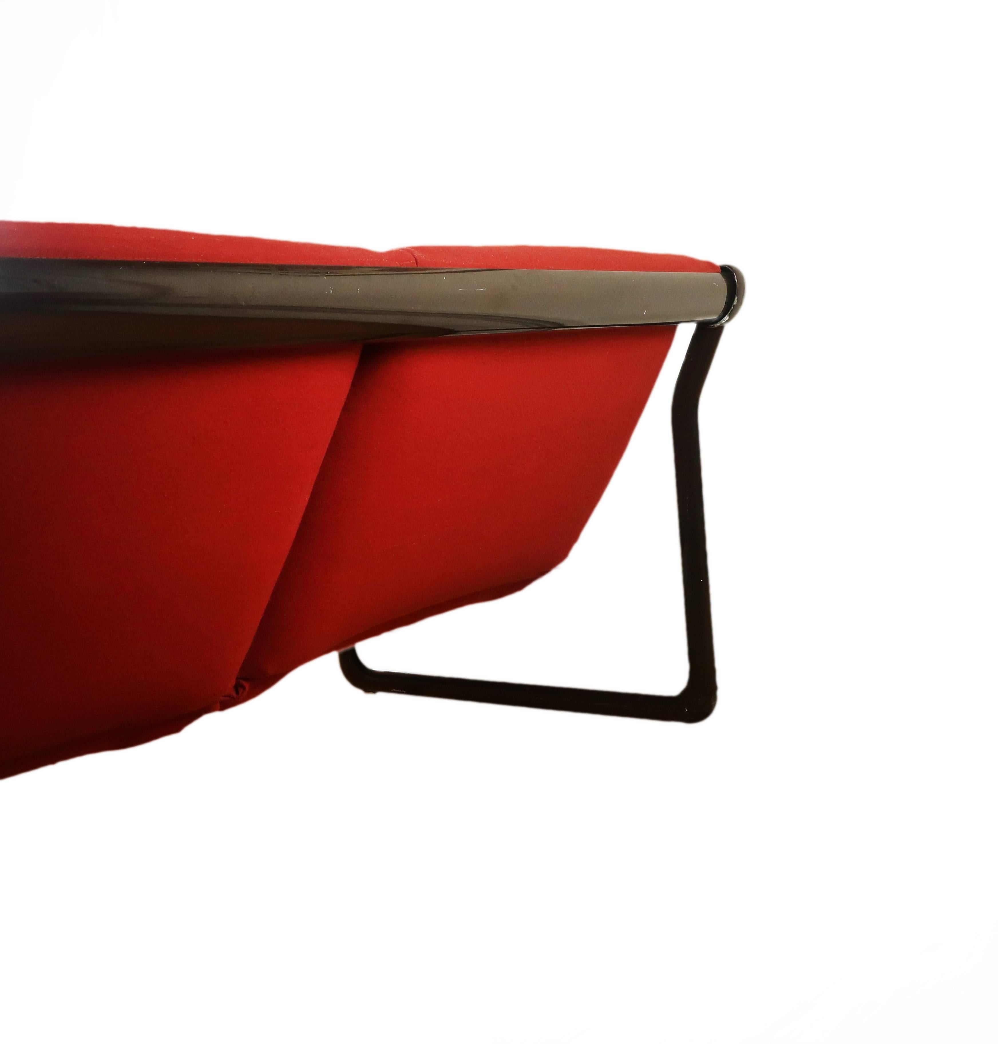 Brown and Red Hannah Morrison Sofa for Knoll International 2