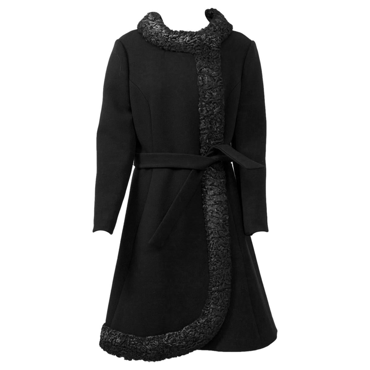 Cappotto marrone anni '60 con rifiniture persiane