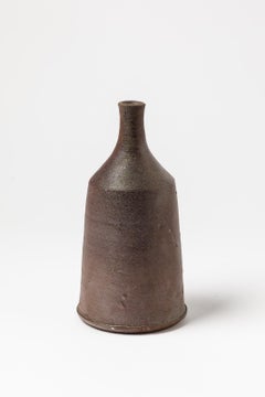 Brown 20th Century Stoneware Ceramic Bottle or Vase La Borne Pottery 2007