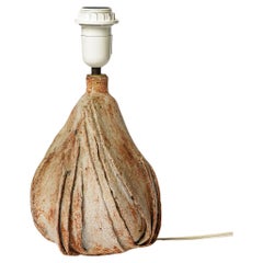 Brown 20th century design stoneware ceramic table lamp by Bruno Hrdy La Borne