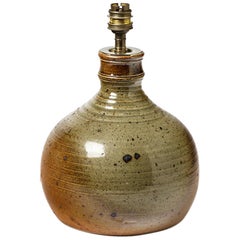 Brown 20th Midcentury Stoneware Ceramic Lamp by Vilain La Borne 1970 Lighting