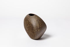 Vase en céramique abstrait brun de Tim Orr Free Stone Form, vers 1975