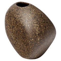 Brown Abstract Ceramic Vase by Tim Orr Free Stone Form, circa 1975