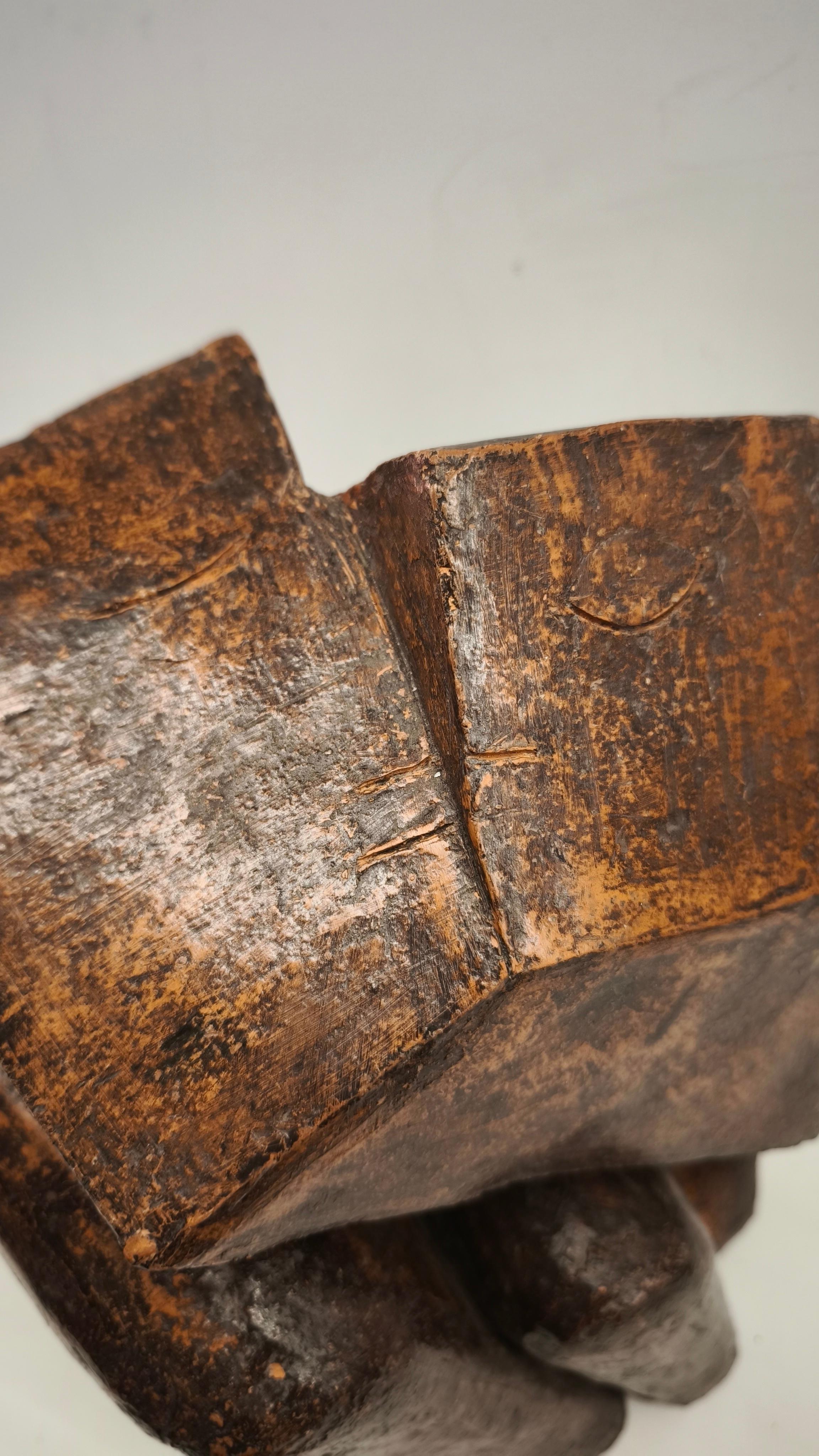 Sculpture abstraite en terre cuite de couleur Brown, années 1960, rappelant Henri Laurens - France en vente 8