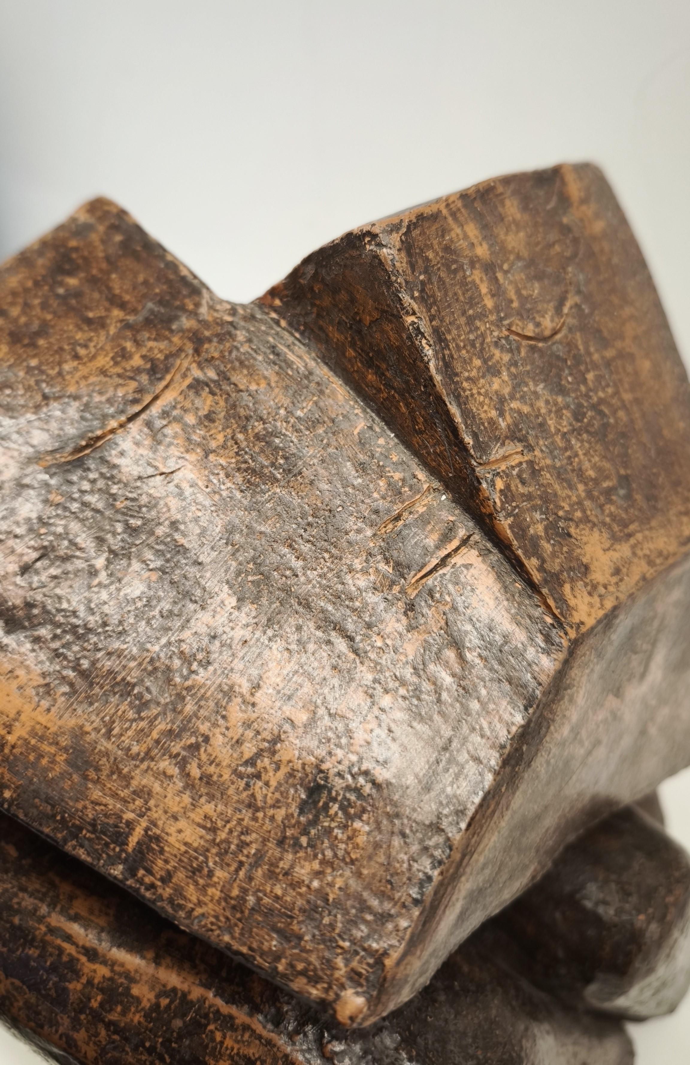 Sculpture abstraite en terre cuite de couleur Brown, années 1960, rappelant Henri Laurens - France en vente 2