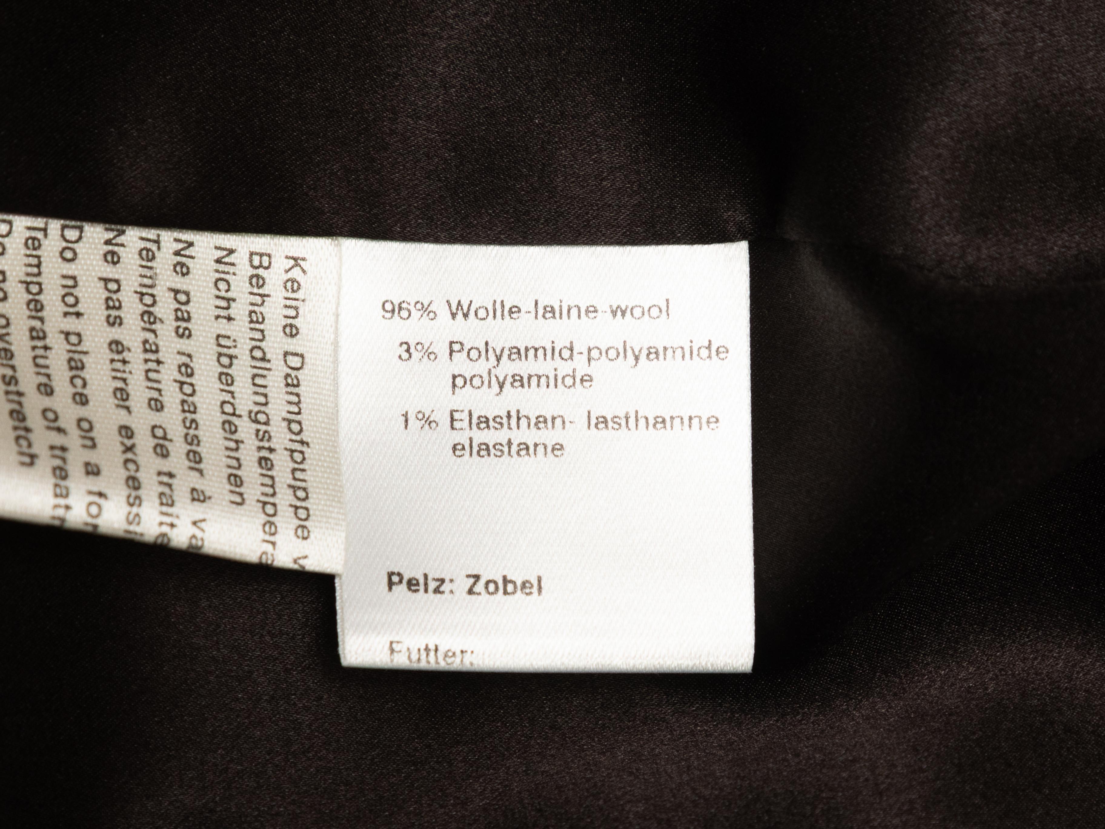 Giacca marrone con bordi in pelliccia di Akris, taglia US 12 in vendita 1