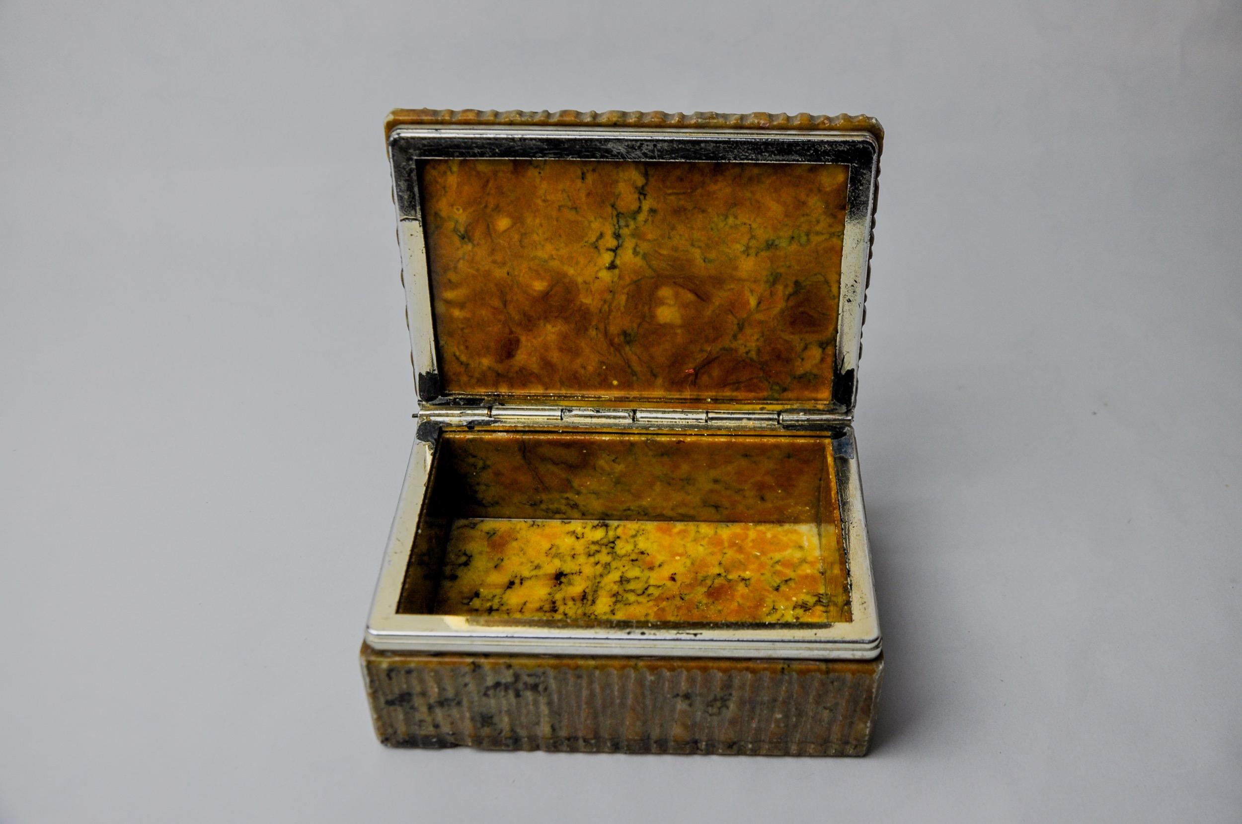 Brown alabaster box by Romano Bianchi, Italy, 1970 In Good Condition In BARCELONA, ES