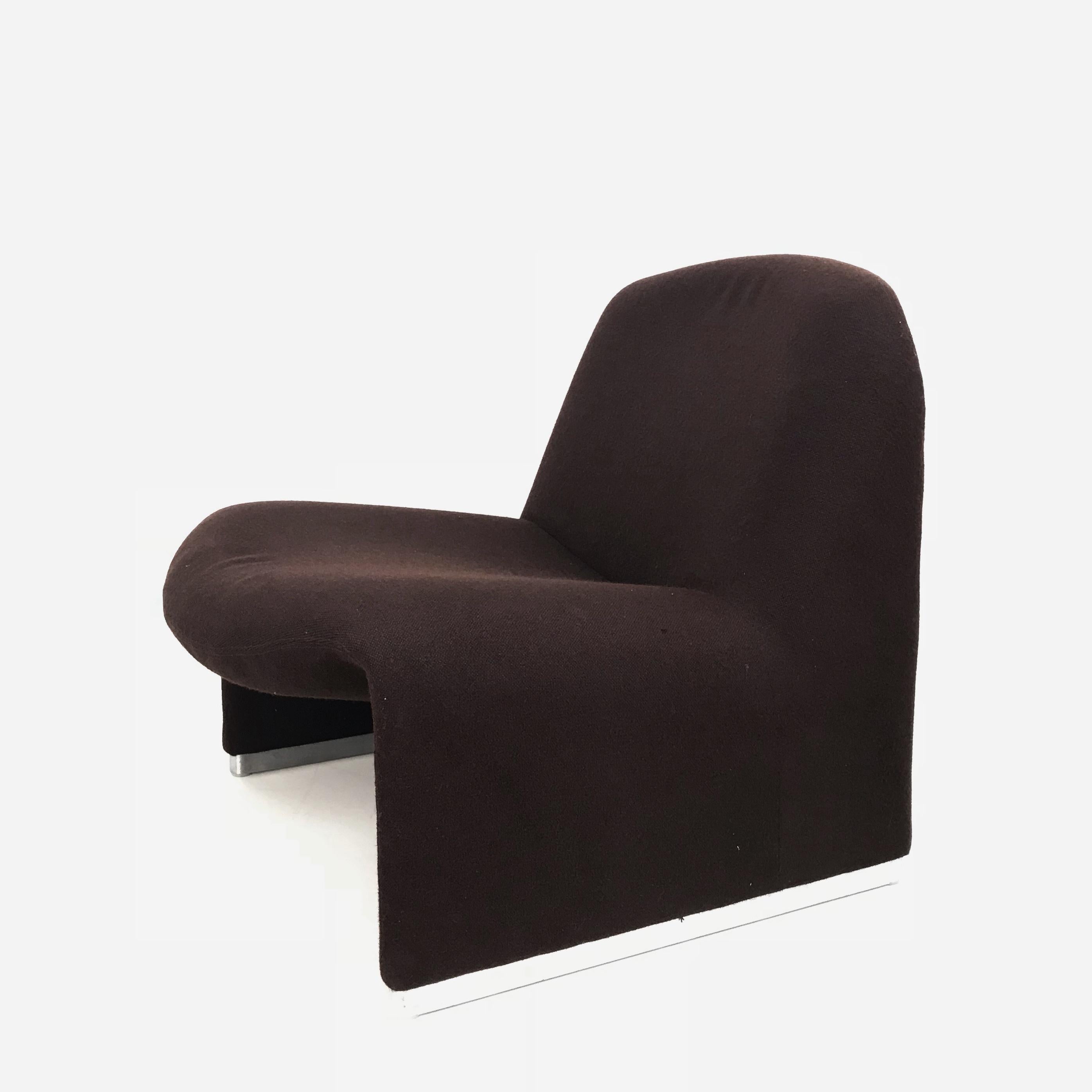 Brown Alky Armchair by Giancarlo Piretti for Castelli, Italy, 1970s 1