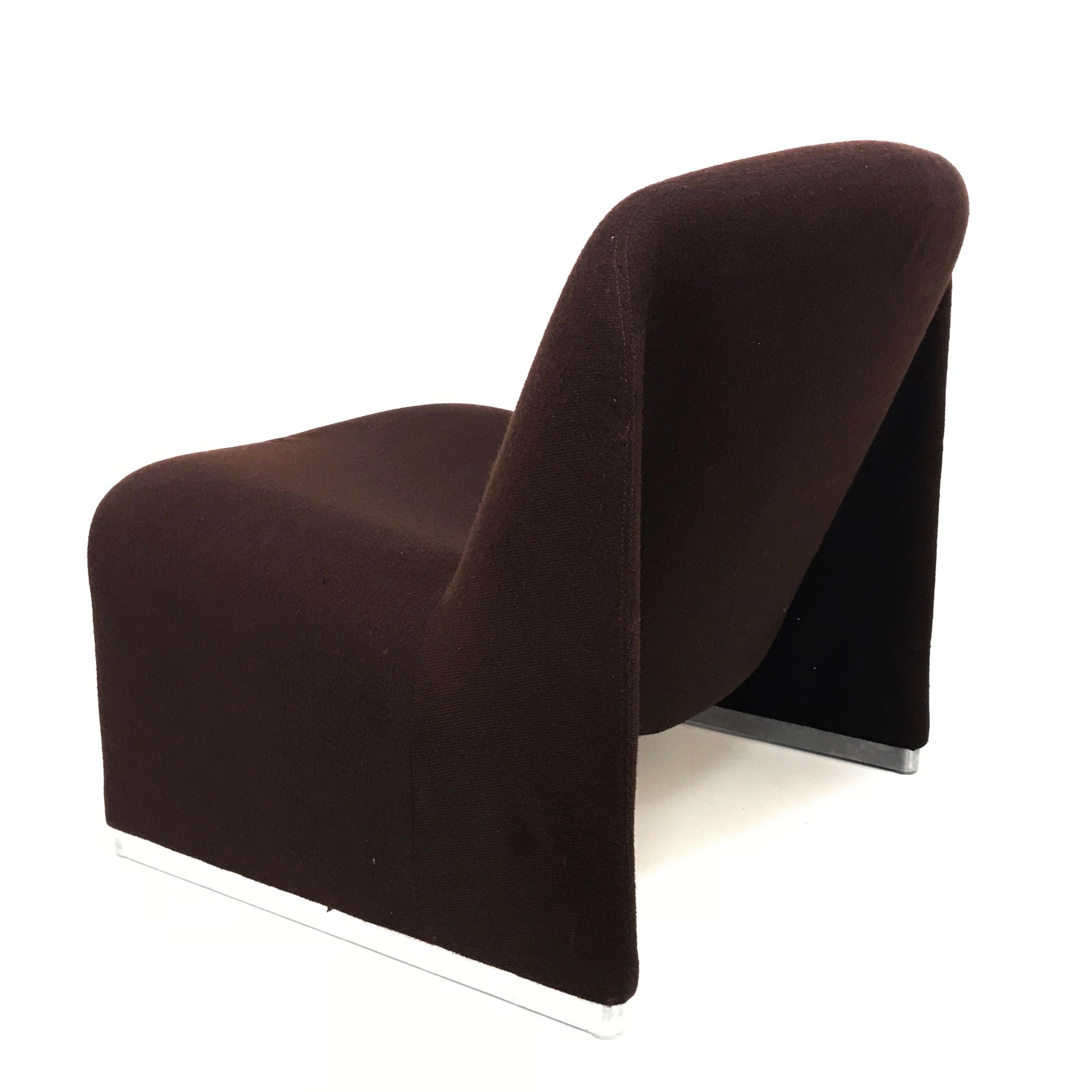 Brown Alky Armchair by Giancarlo Piretti for Castelli, Italy, 1970s 2
