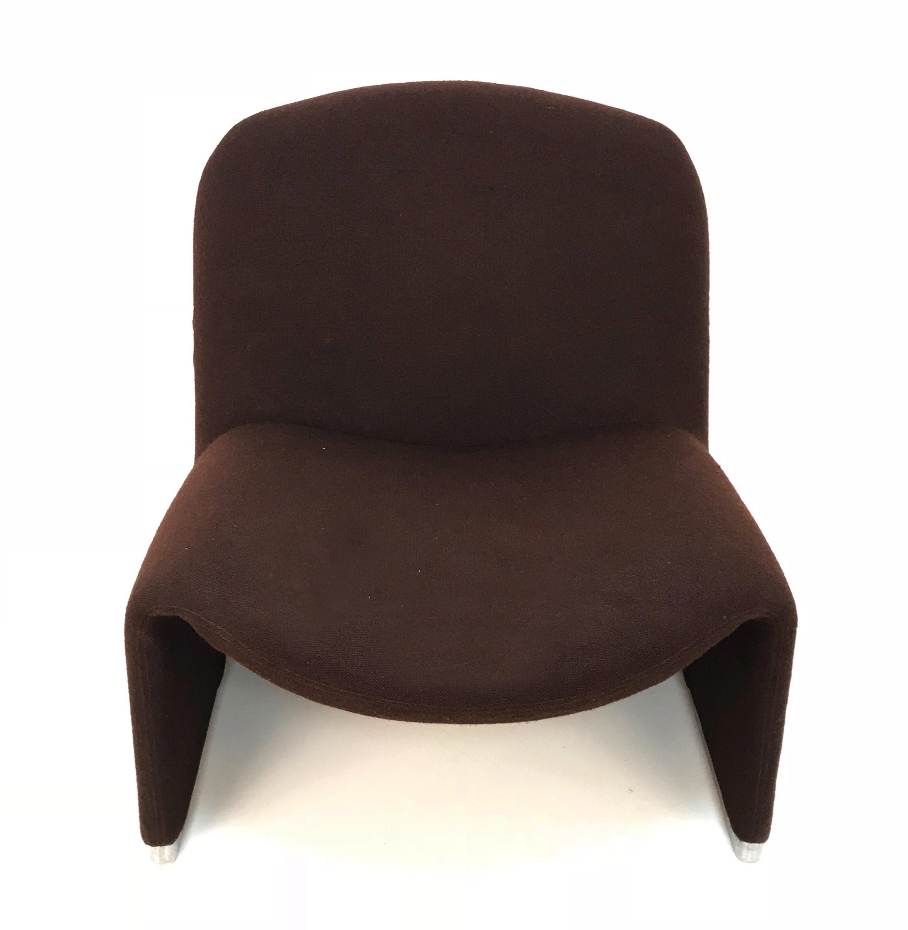 Brown Alky Armchair by Giancarlo Piretti for Castelli, Italy, 1970s 3