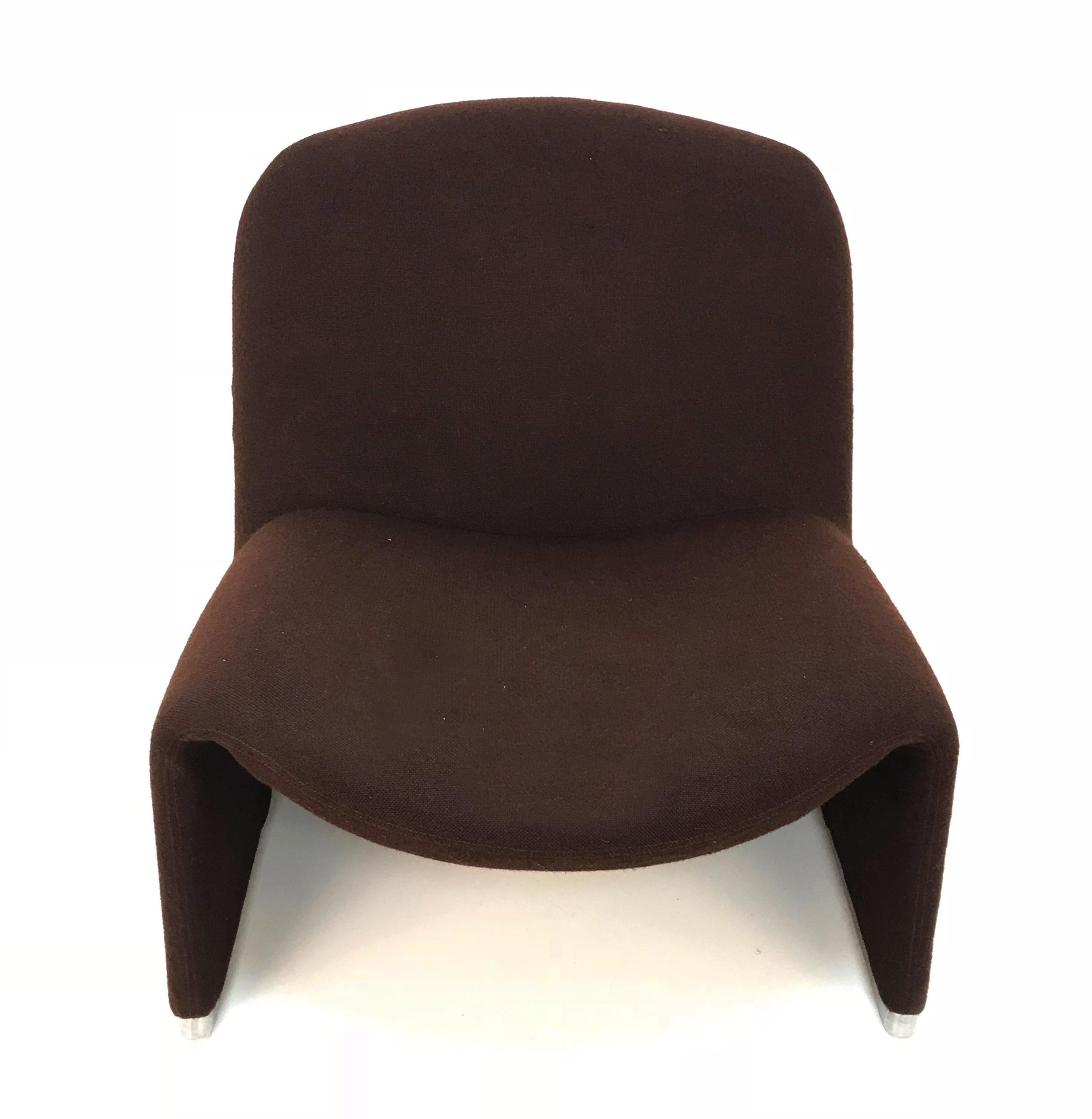 Brown Alky Armchairs by Giancarlo Piretti for Castelli, Italy, 1970s 8