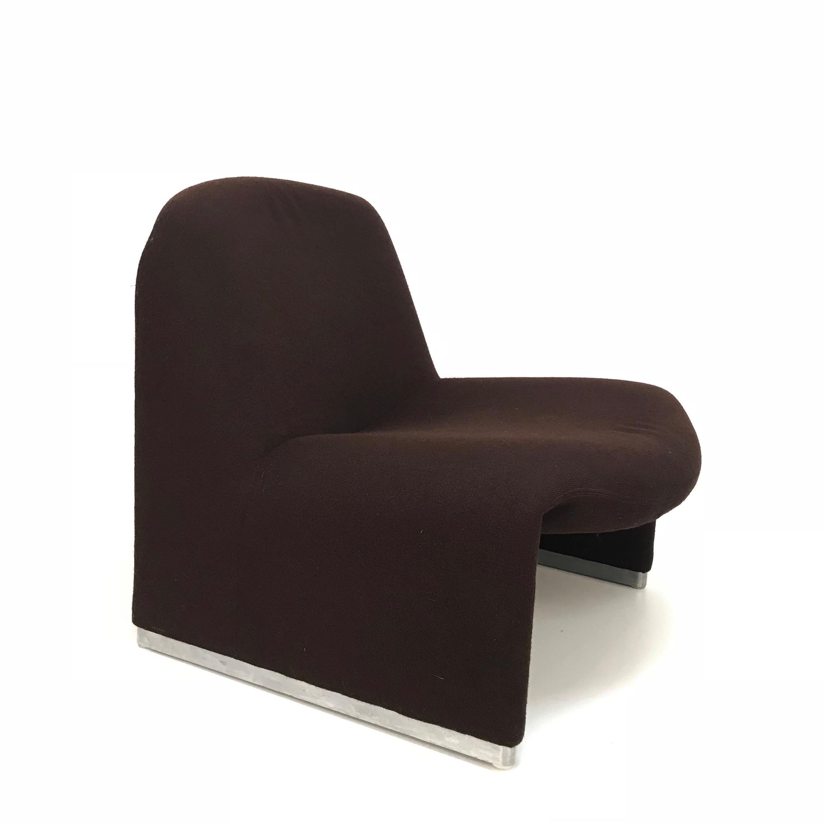 Late 20th Century Brown Alky Armchair by Giancarlo Piretti for Castelli, Italy, 1970s