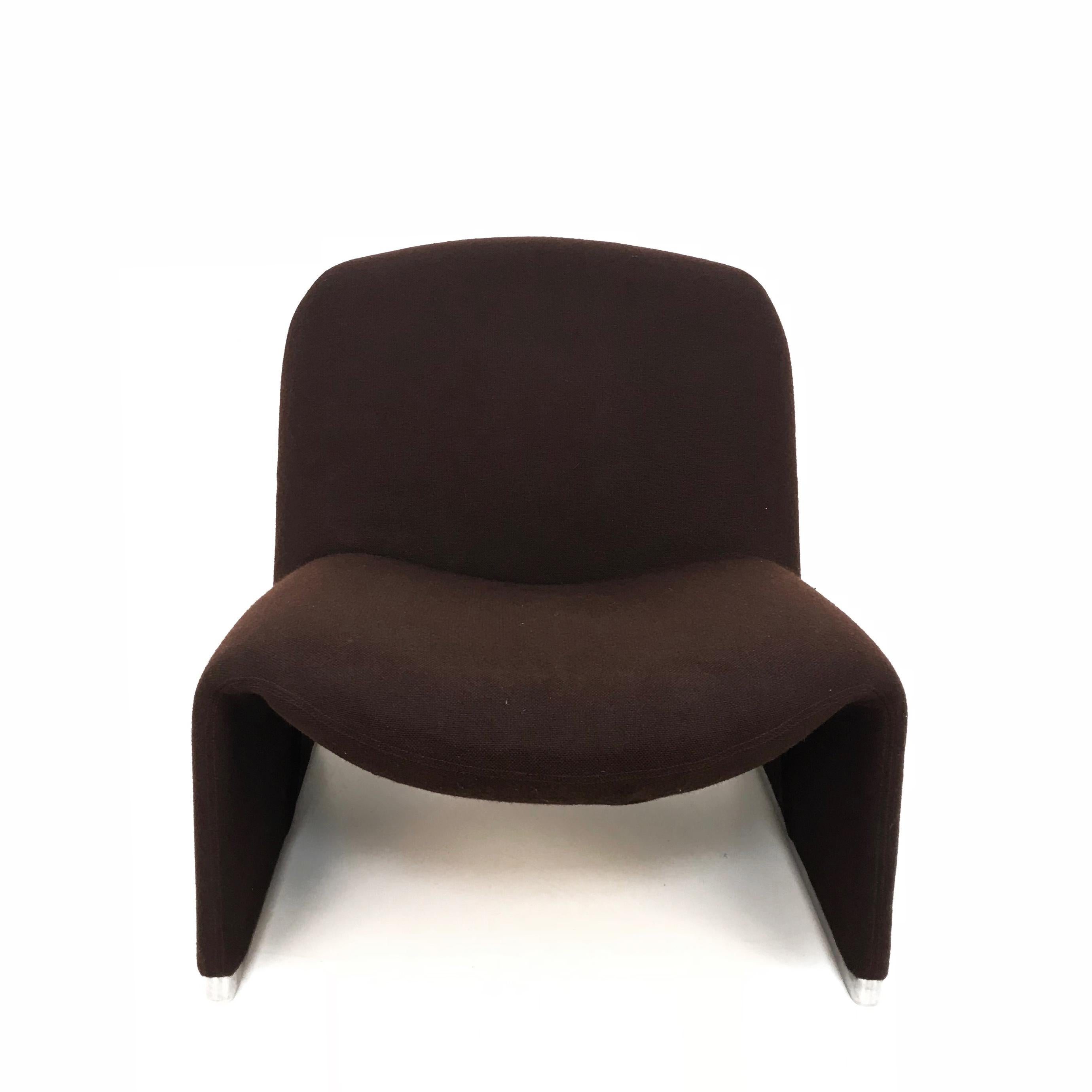 Brown Alky Armchairs by Giancarlo Piretti for Castelli, Italy, 1970s 1