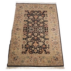 Alfombra de diseño tradicional integral marrón