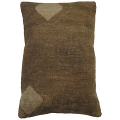 Brown Anatolian Turkish Rug Pillow