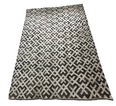 Brown and Beige Hand-Woven Kilim Area Rug 10x14