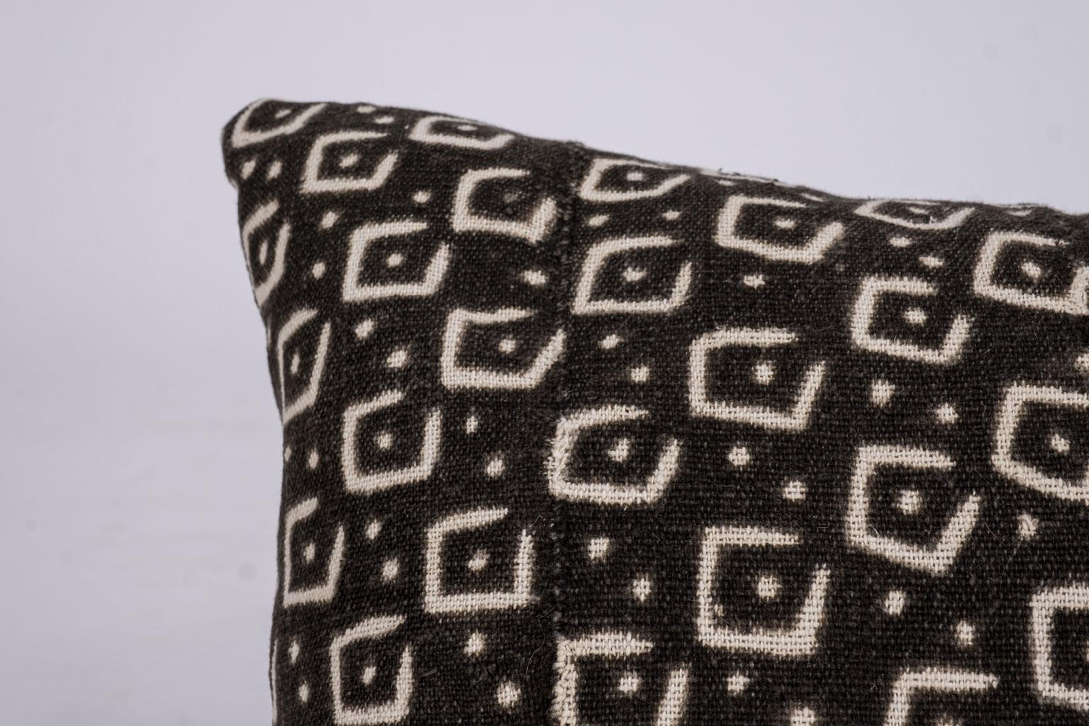African Brown and Beige Tribal Print Cotton Cushion