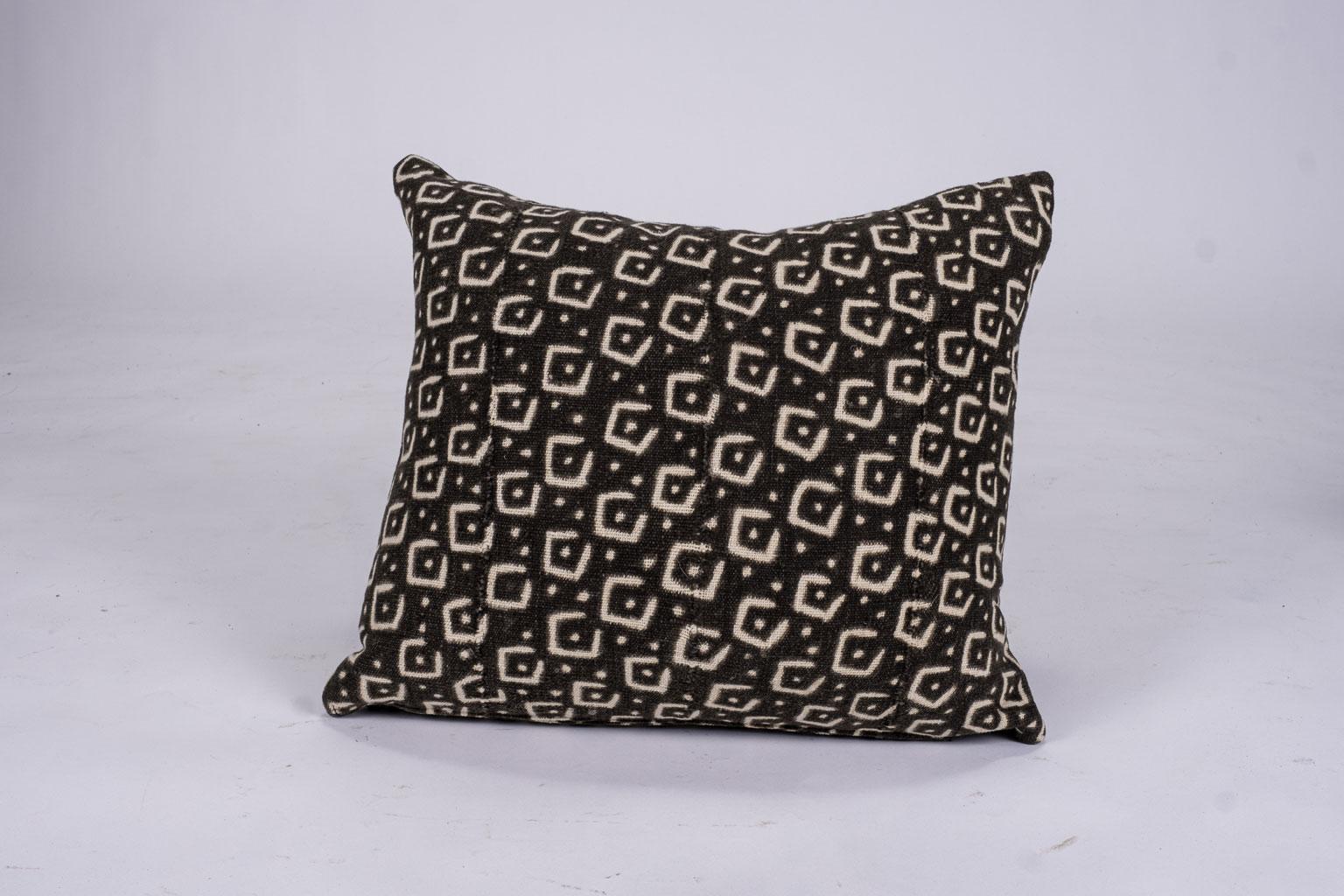 Vegetable Dyed Brown and Beige Tribal Print Cotton Cushion