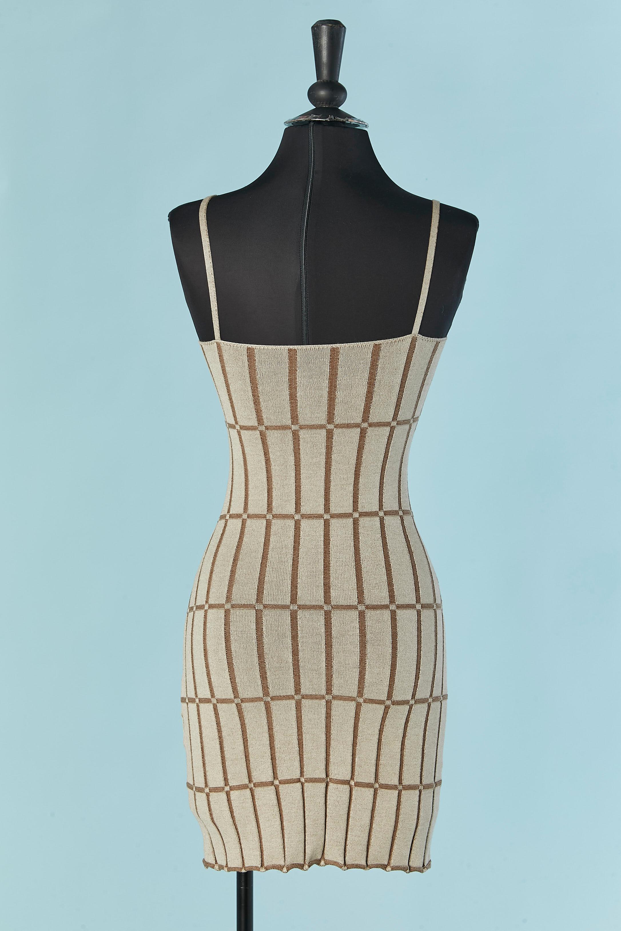 De las mujeres Vestido slip marrón y beige JACQUEMUS en venta