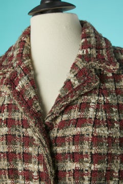 Brown and beige tweed single breasted jacket Chanel