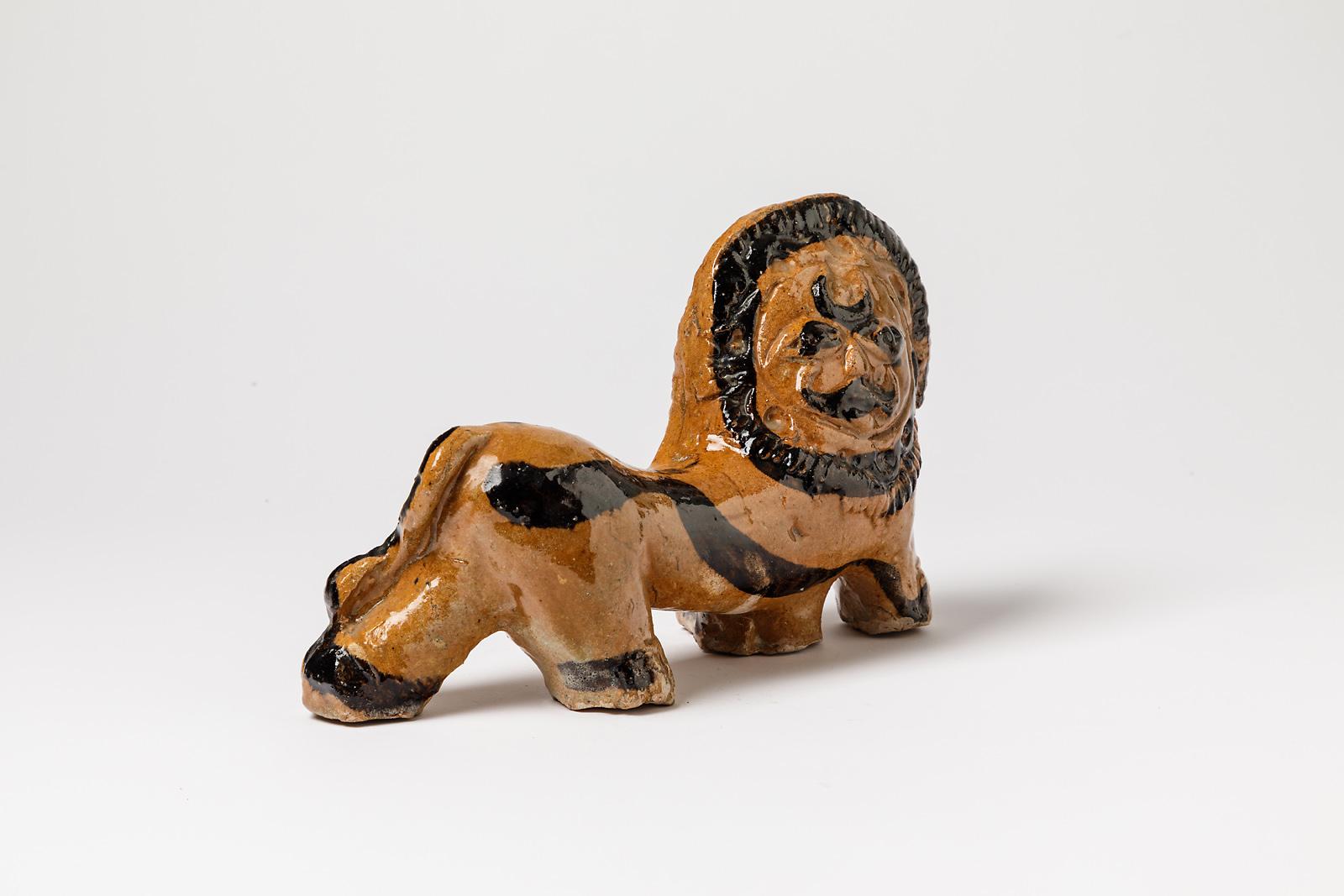 lion en ceramique