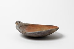 Brown and Black Stoneware Ceramic Wood Firing Decorative Dish or Plate La Borne