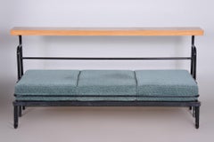 Brown and Blue Bauhaus Sofa Made in 1930s Czechia