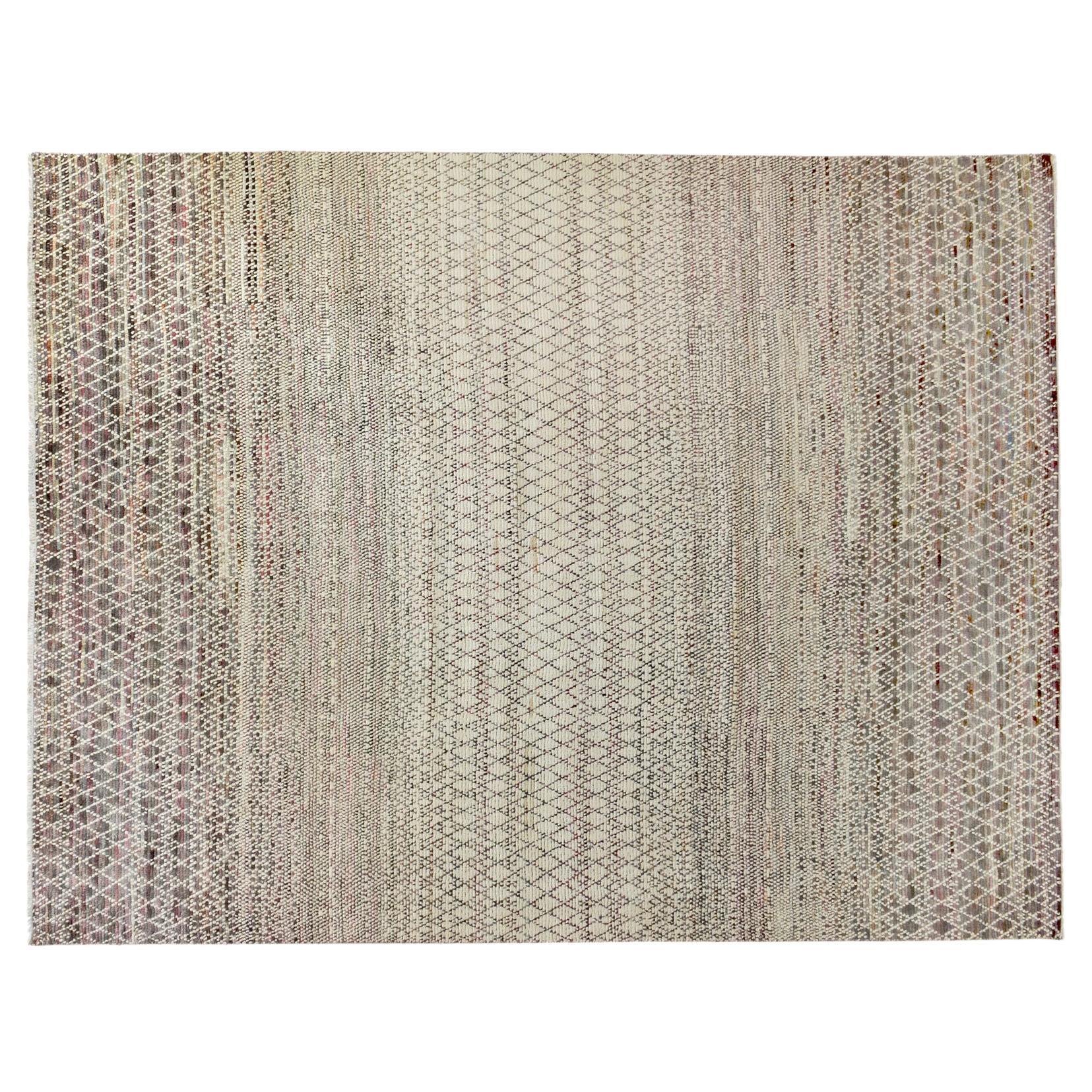 Brown and Burgundy Multi-Color Area Rug For Sale