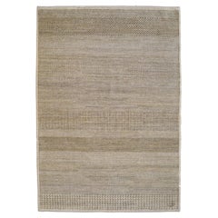 Brown and Cream Modern "Rain" Persian Area Rug from Orley Shabahang, 5 x 7