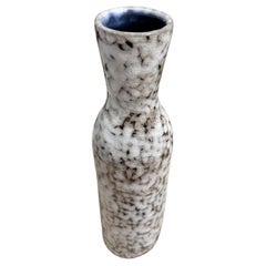Brown And Cream Slender Shaped Vase, Hungary, 1940s