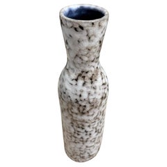 Vintage Brown And Cream Slender Shaped Vase, Hungary, 1940s