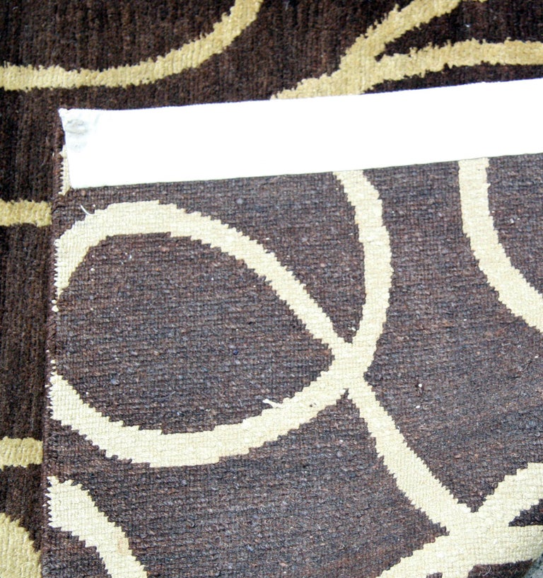 Brown And Cream Swirls Area Rug For Sale At 1stdibs